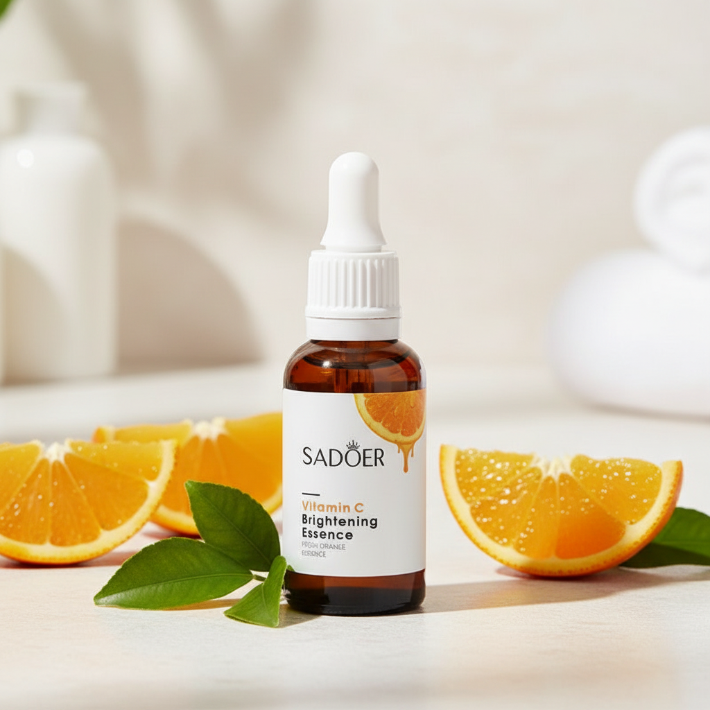SADOER Vitamin C Brightening Facial Essence in spa setting